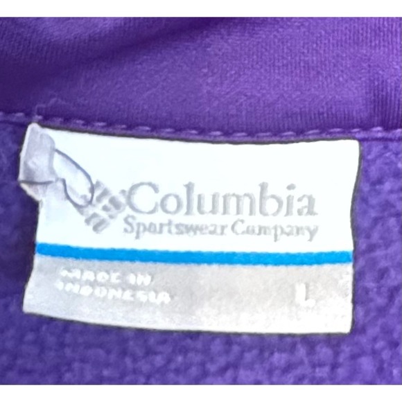 Columbia Purple Full Zip Fleece Vest Women's Size Large - Picture 3 of 4